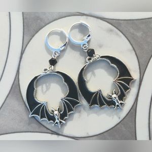 Gothic Bat Earrings